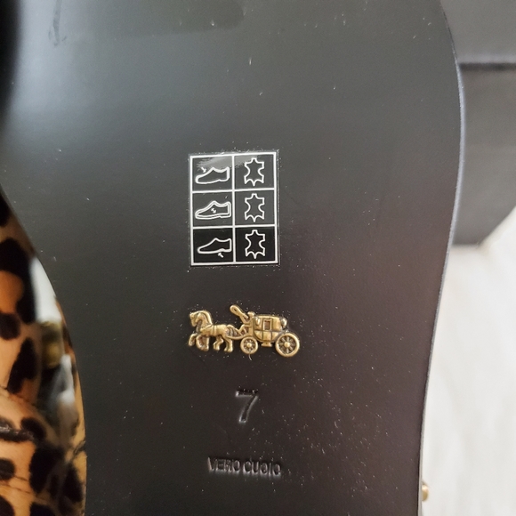 Coach Sz 7 Allen Leopard Calf Hair Booties - Picture 7 of 13